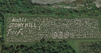 Train GPS planted corn maze